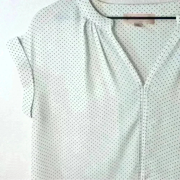 Philosophy Women’s Sheer Black and White Polka Dot Blouse Size XSmall - Picture 3 of 11
